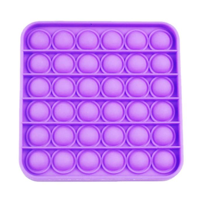 (125x125mm) Anti Stress Silikon Bubbles Pop It Fidget Spiel - Violett