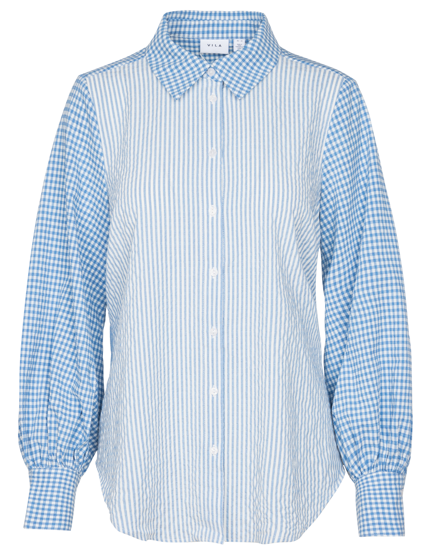 Chemise col classique à rayures| Blanc