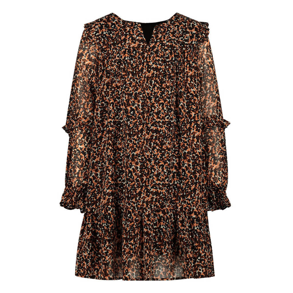 Scotch & Soda jurk met panterprint bruin