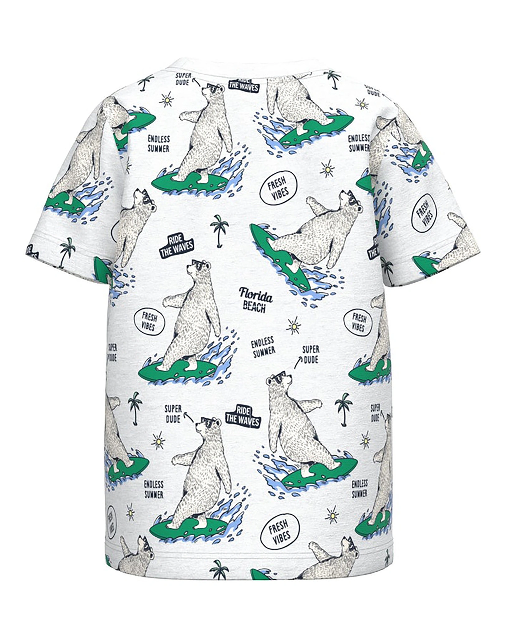 T-Shirt NMMJOE - FLORIDA in light grey melange