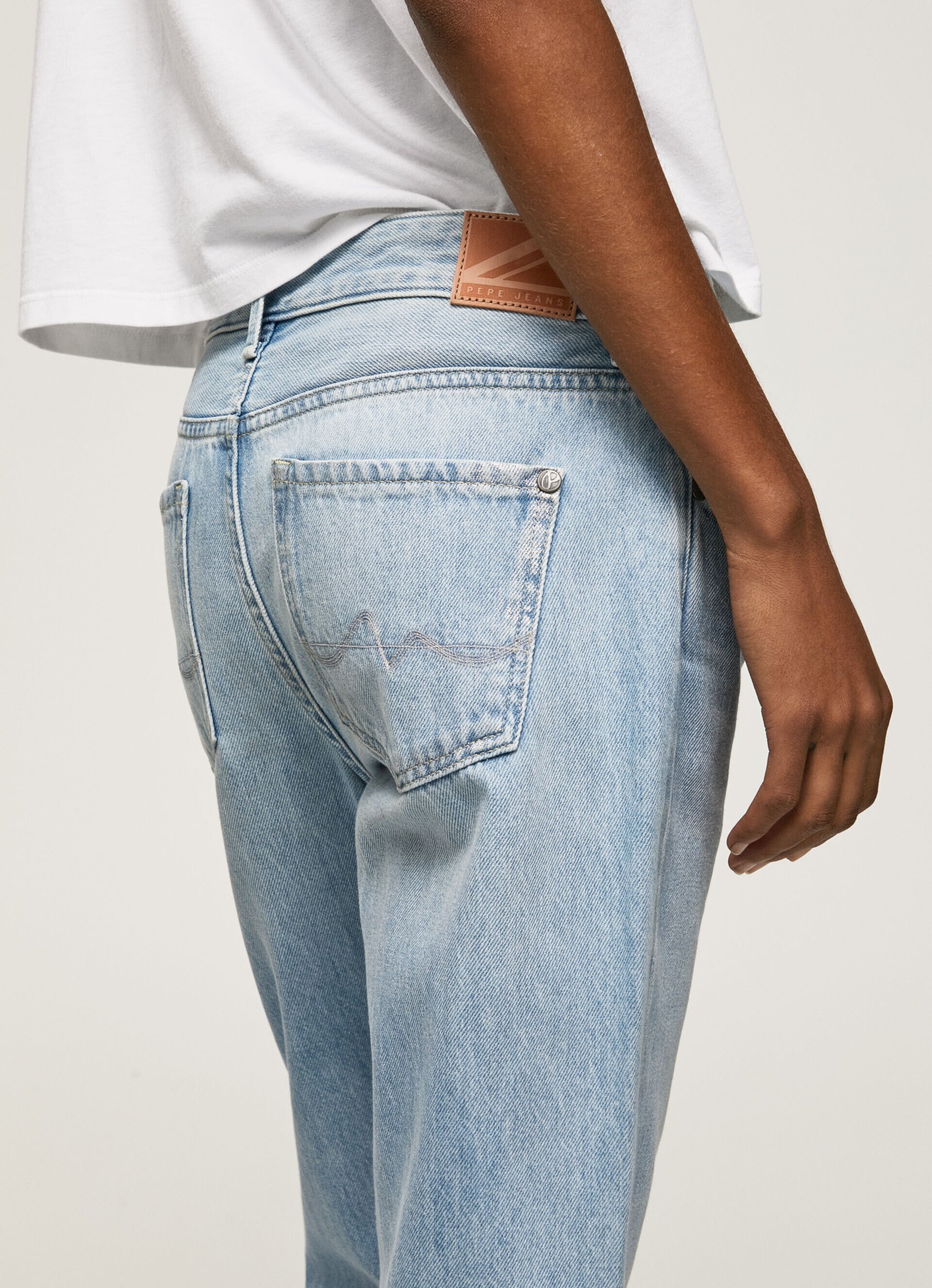 Calça jeans Jean Mary Glam cintura alta regular - jeans