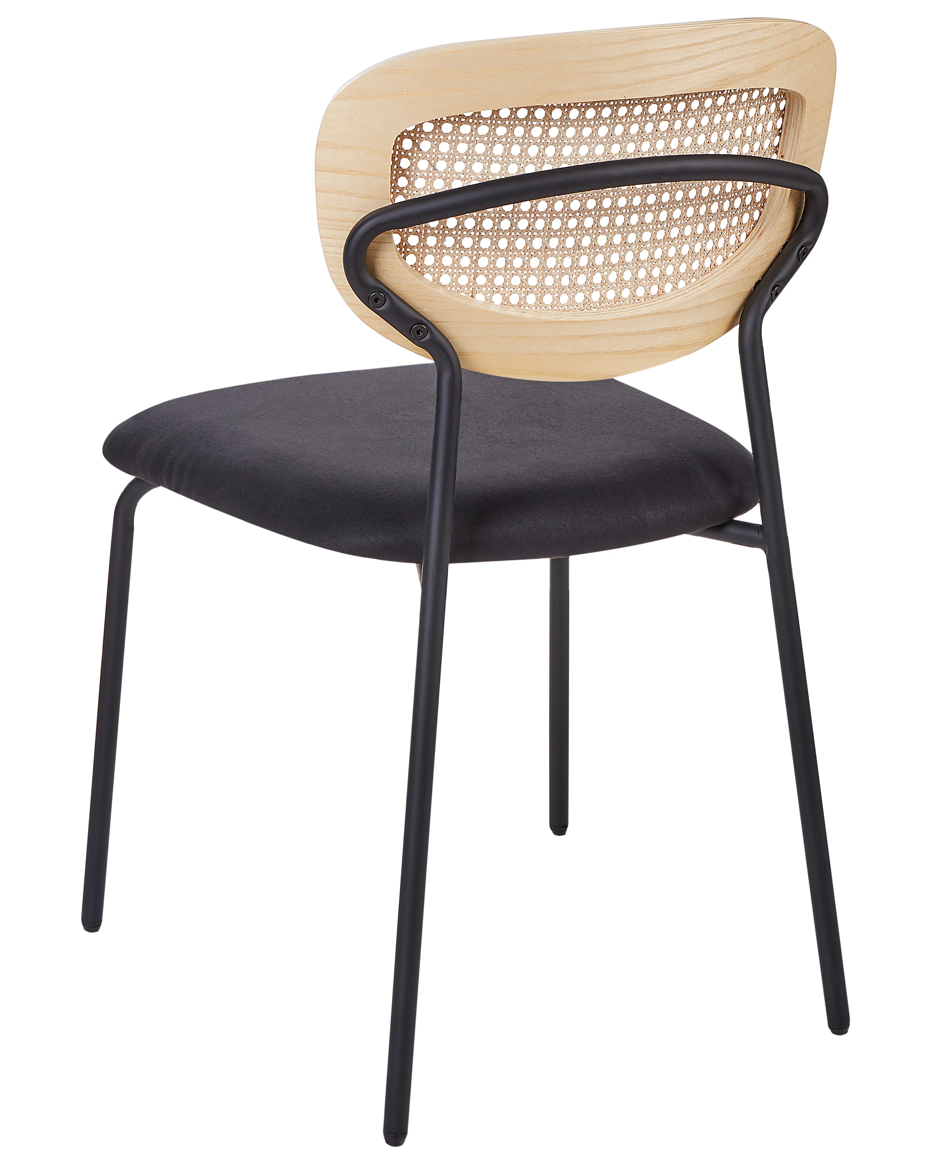 Set van 2 eetkamerstoelen MAYETTA Rotan Zwart