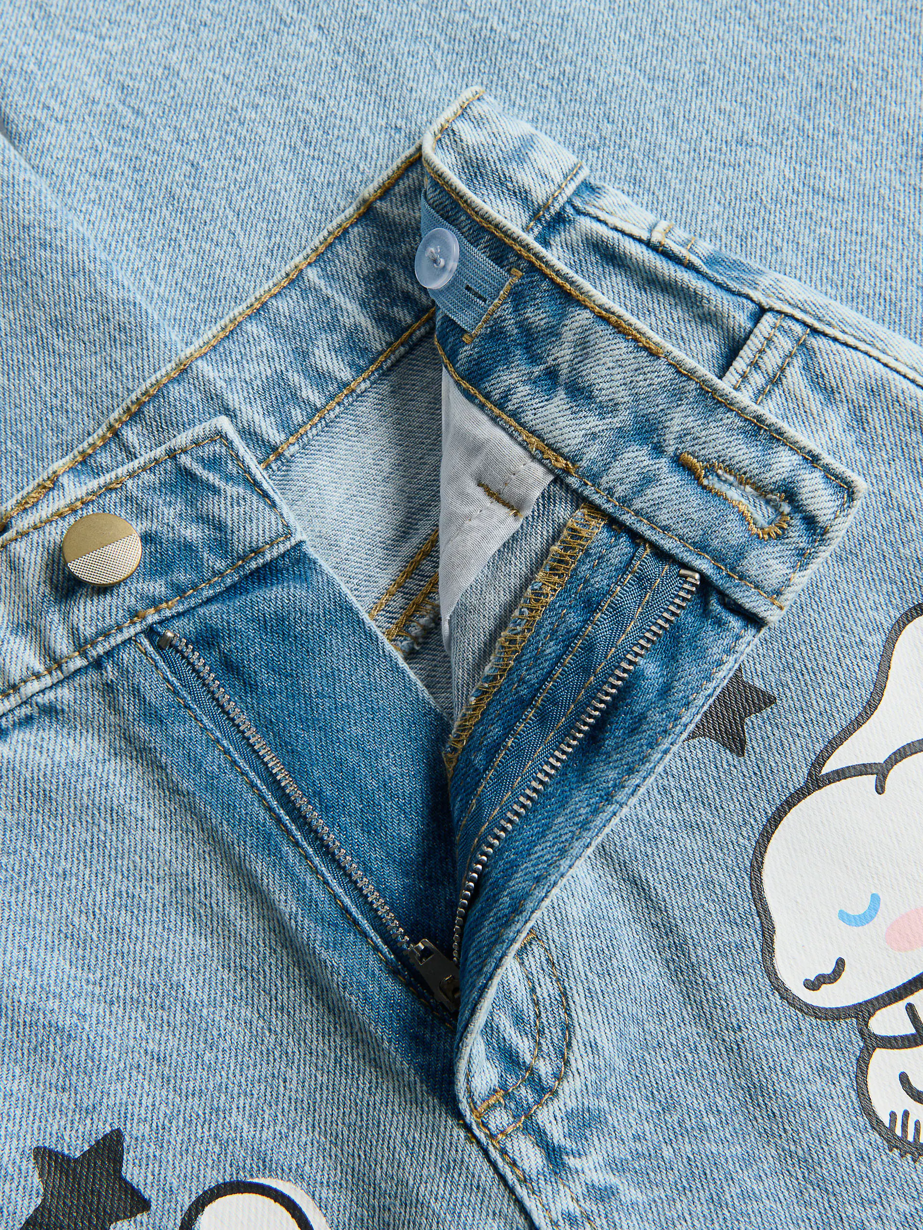 Super-Wide-Leg-Jeans Cinnamoroll