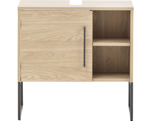 Wastafelmeubel van Möbelpartner Limone, BxHxD 60,4x59,5x33 cm, licht eiken