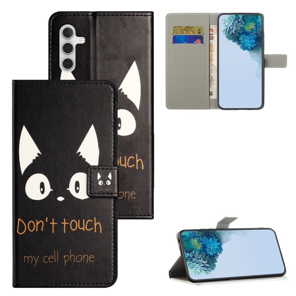 Samsung Galaxy A55 Leder Tasche - Don't Touch My Cell Phone