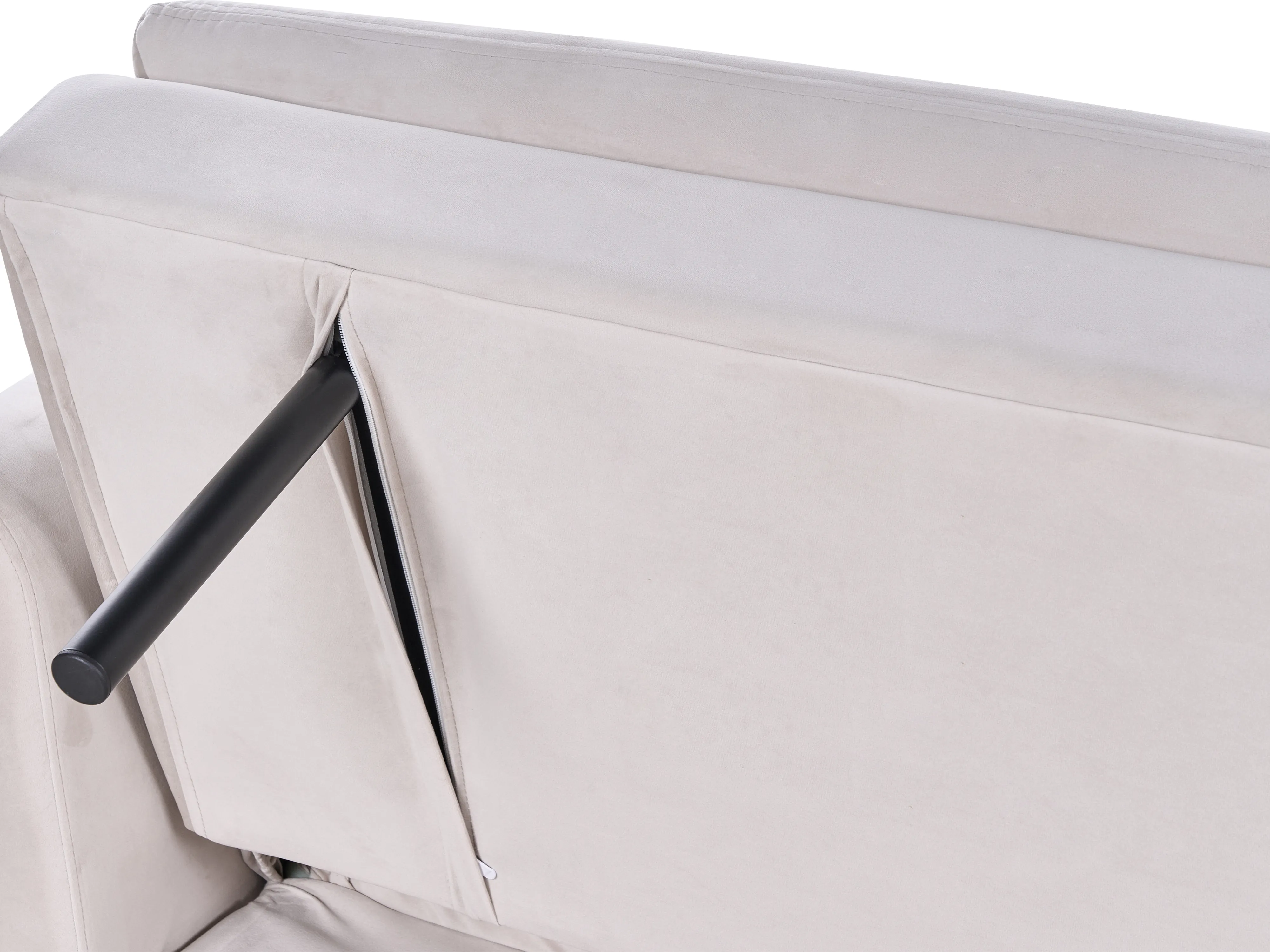 Slaapbank 3-zits VETTRE Fluweel Lichtbeige