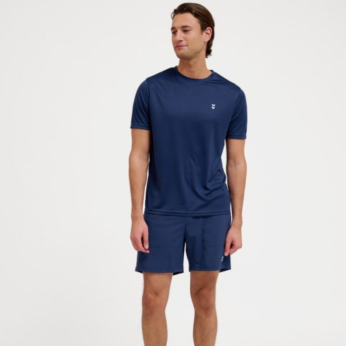 Hummel Herre T-shirts Pulse Training SS Tee Blå
