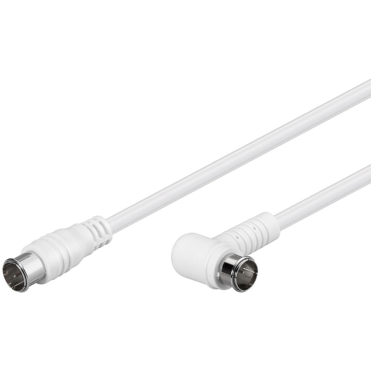 Vinklet SAT -antennekabel (80 dB), 2x skjermet