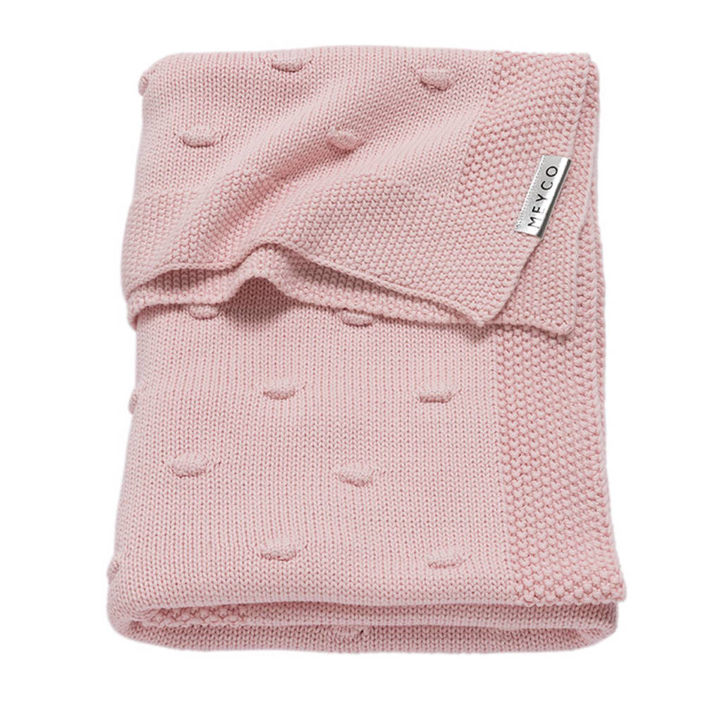 Silverline Knots wiegdeken 75x100 cm roze