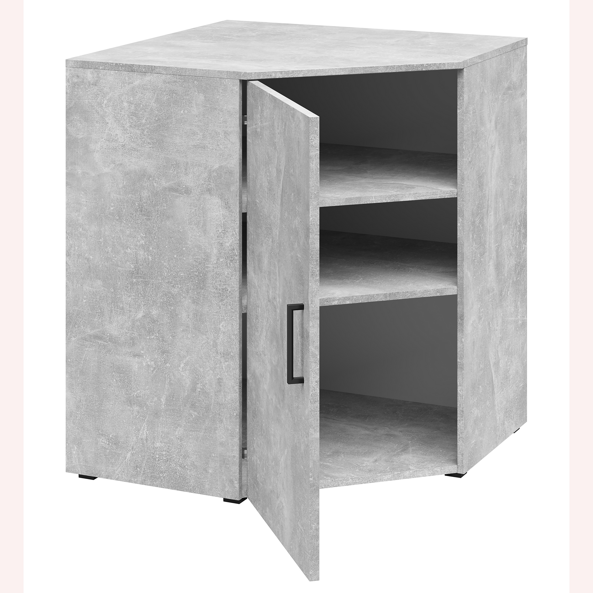 Eck-Kommode - Betonoptik - 73 cm breit