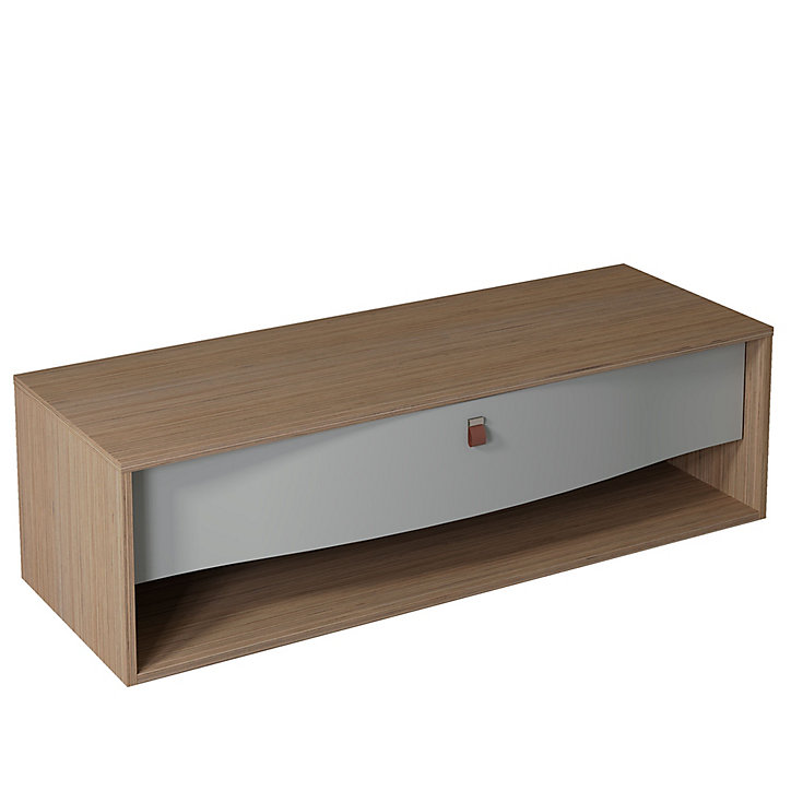 Meuble sous vasque à suspendre Havana grège mat 1 tiroir 140 cm