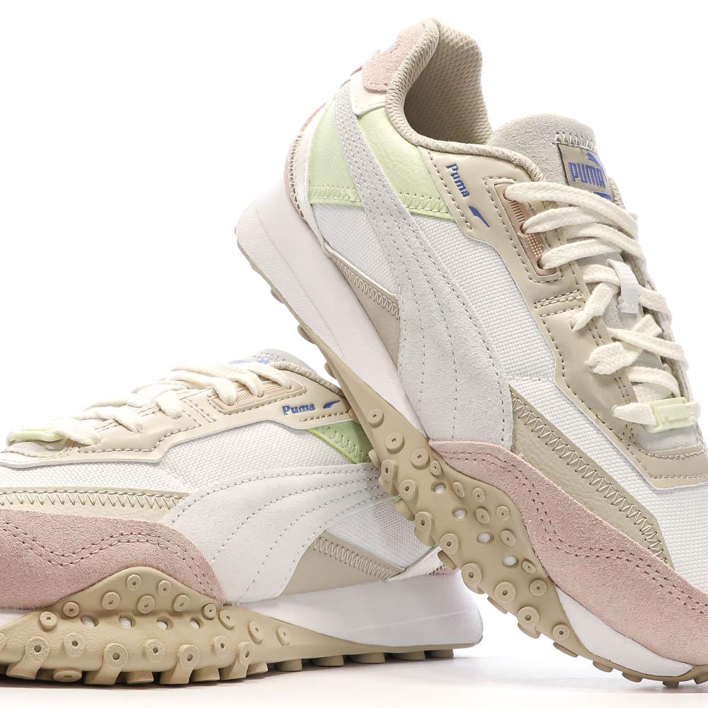 Puma Baskets Rose/Beige Fille Puma Blktop Rider Bts