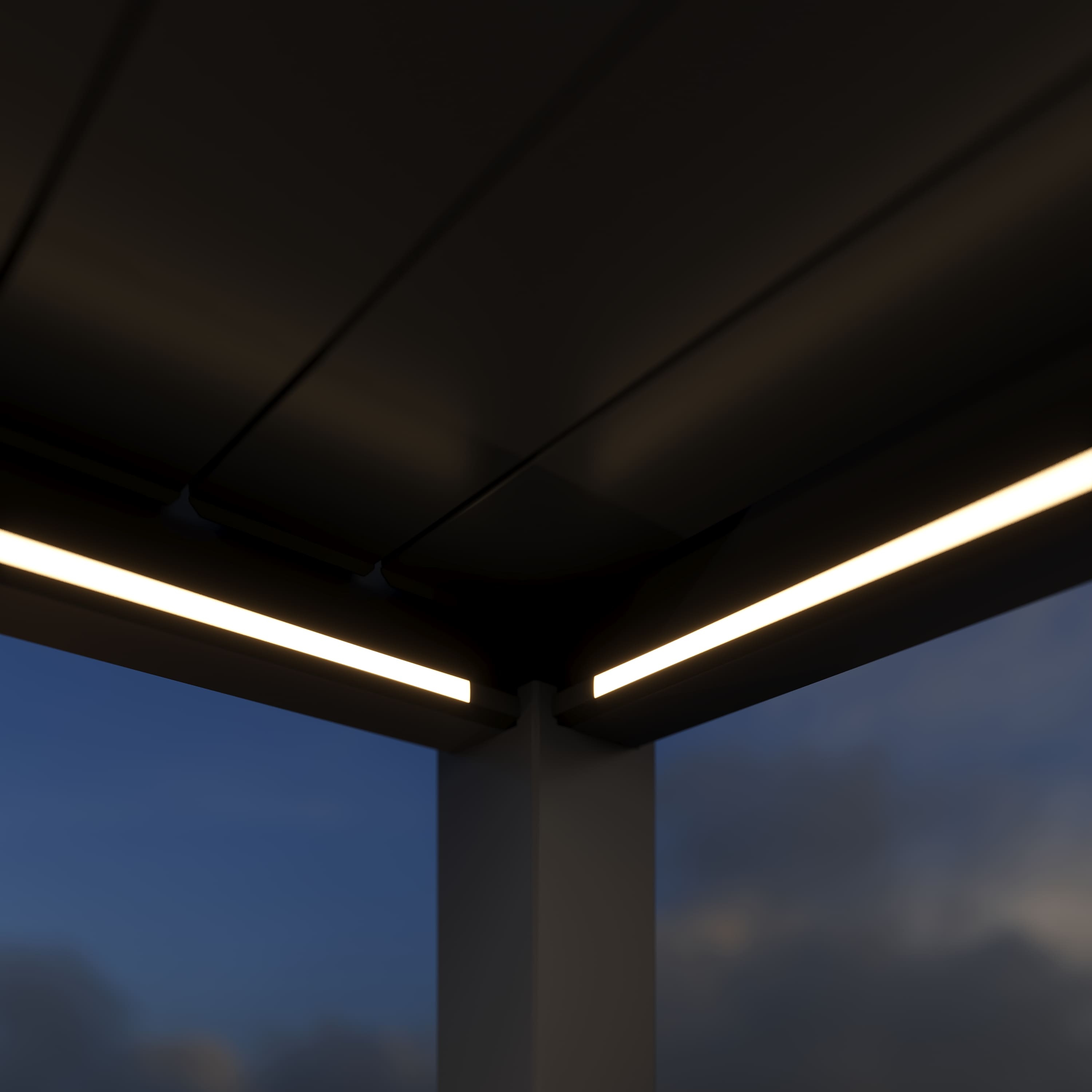 Orion Premium 400x800cm elektrische LED overkapping - antraciet