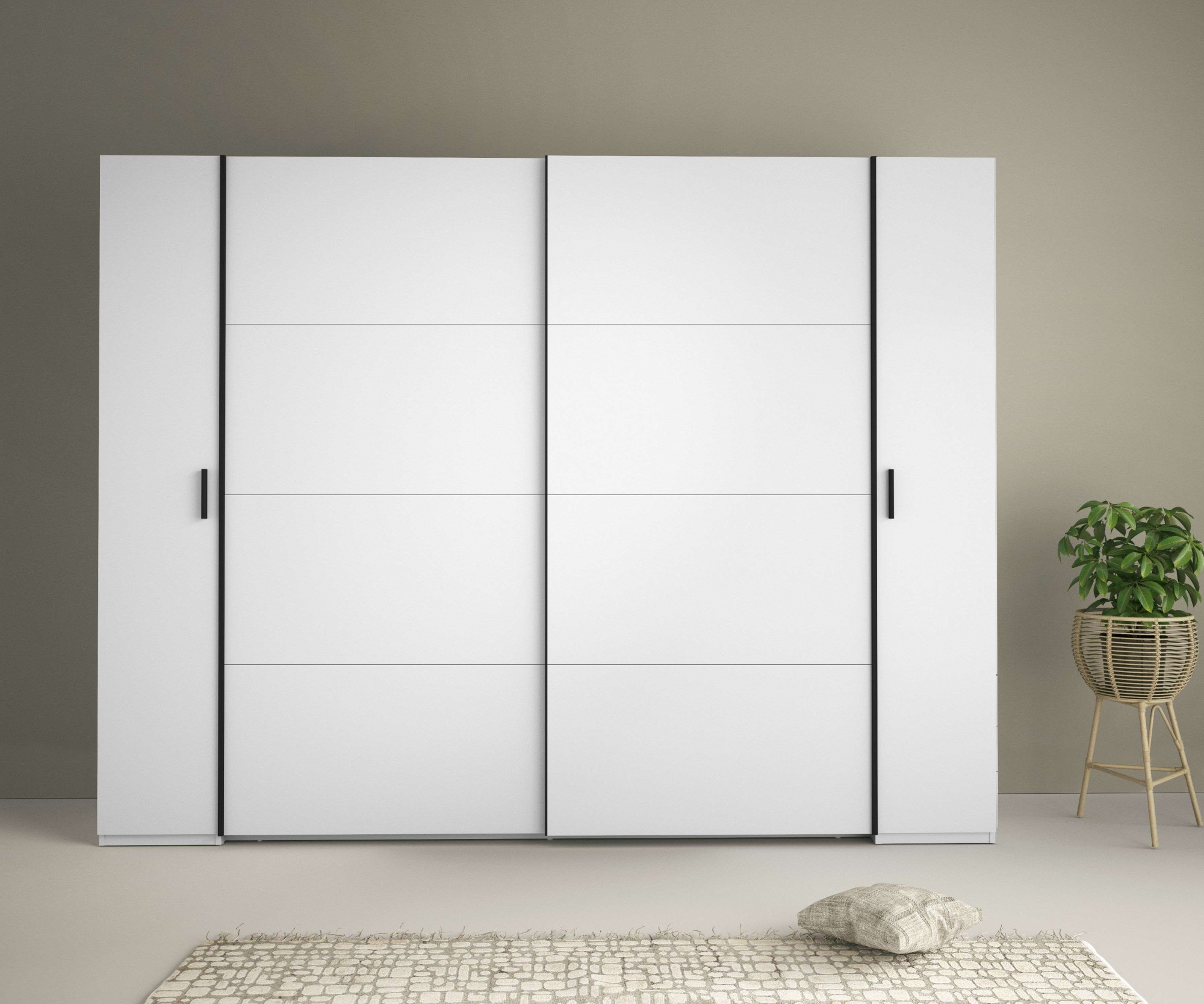 Home affaire Kleiderschrank »Antioch, FSC-zertifiziert, mit Dreh-UND Schiebetüren« B/T/H 270/61,4/207cm, inklusive Einlegeböden und Kleiderstangen,  mit oder ohne Spiegel und Schubladen - YOUR Choice