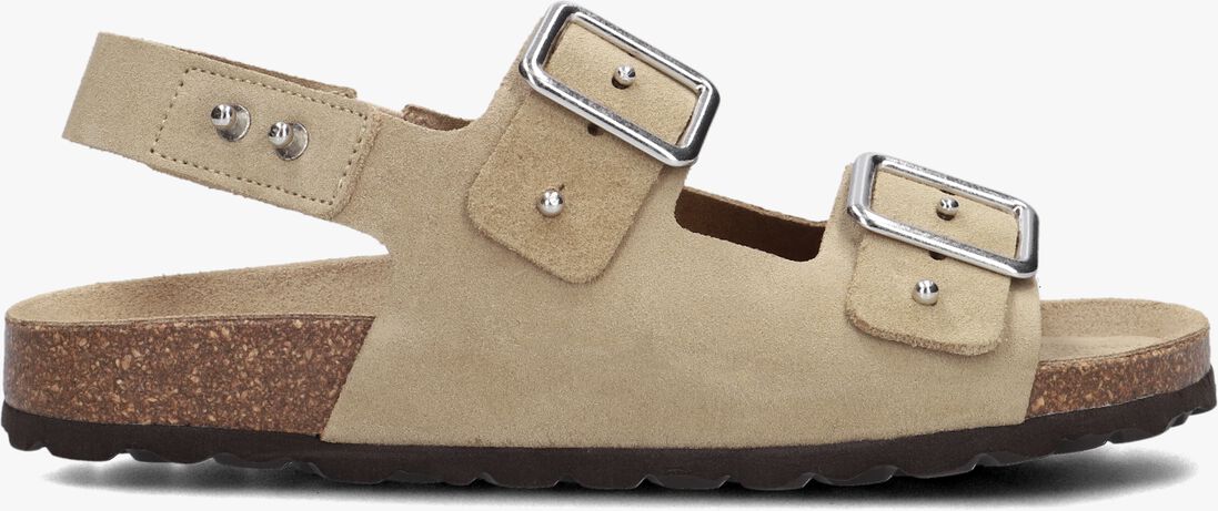 beige lina locchi slippers sue bio sandaal 2 gesp