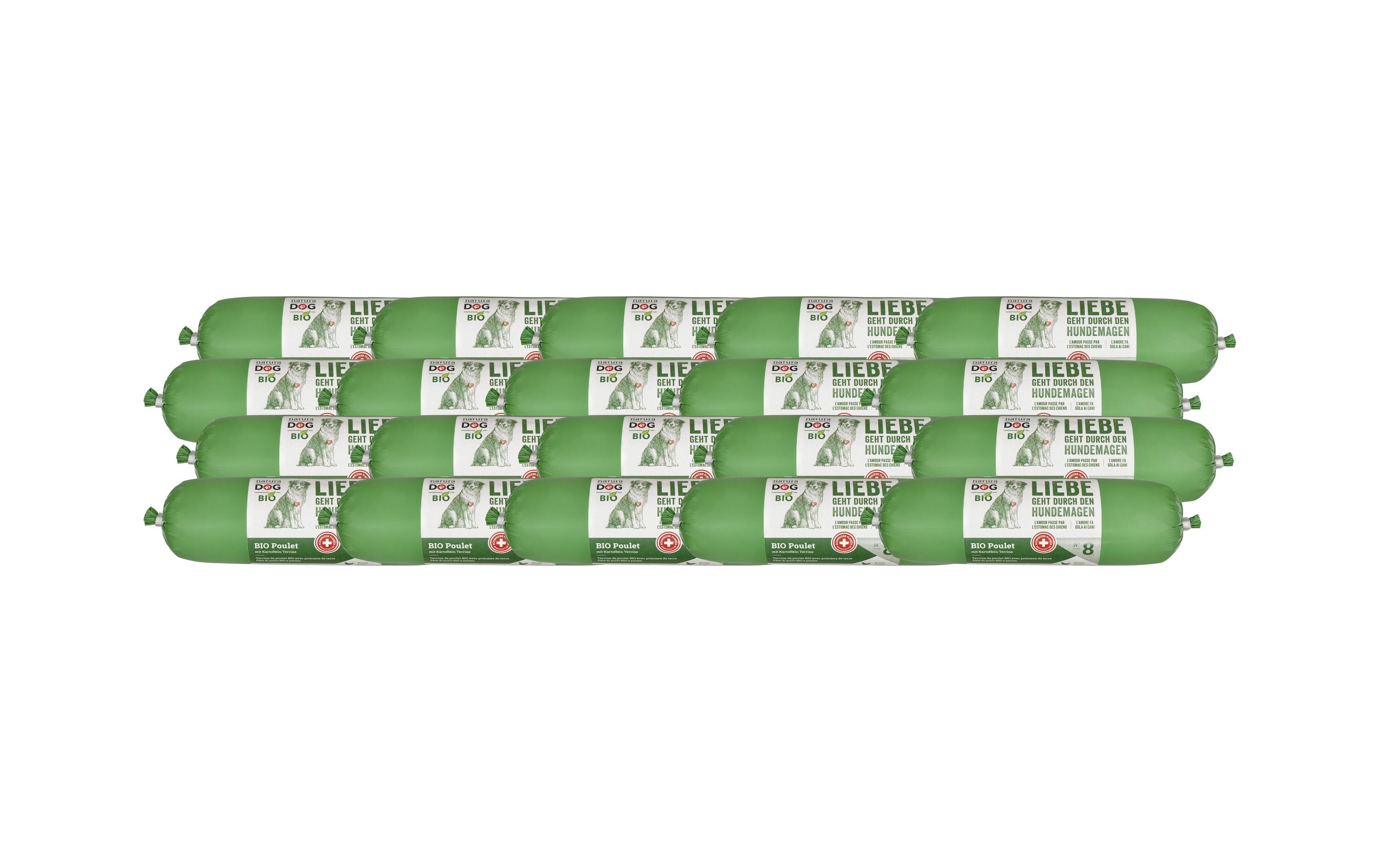 Nassfutter Bio Poulet mit Kartoffel Terrine Multi, 20 x 400g<br>Alleinfuttermittel für ausgewachsene Hunde