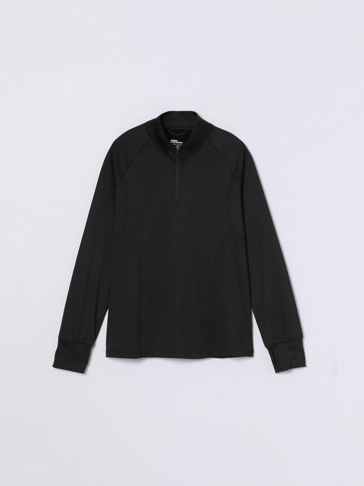 Camiseta esportiva de gola alta - Preta