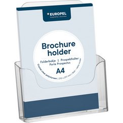 Porte-brochures, A4 paysage, transparent