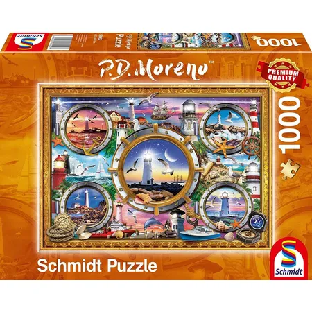 Schmidt Spiele Puzzle - Peter Moreno, Leuchttürme, 1000 Teile
