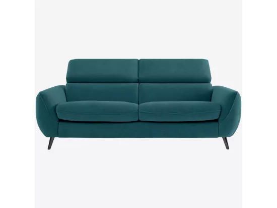HABITAT - Canapé convertible 3 places en tissu - Bleu canard - Design by Roberto Bendini - Quito