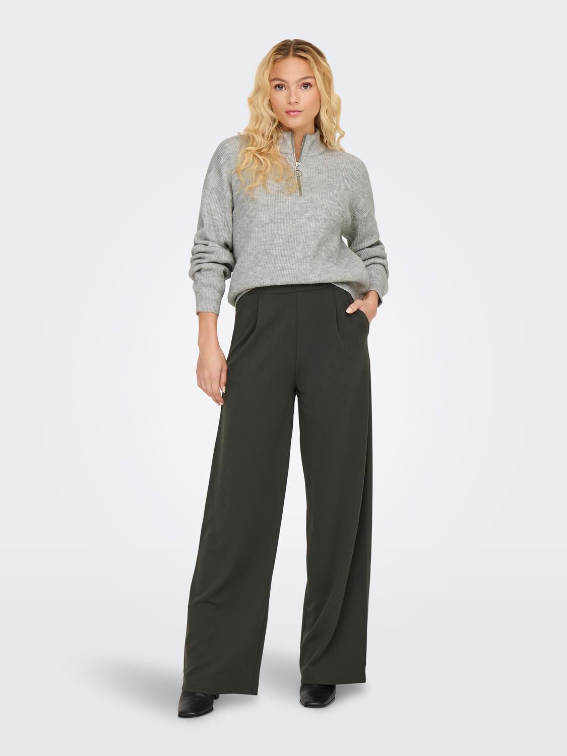 JDYLUMI Strickpullover Light Grey Melange