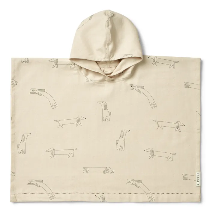 Liewood Poncho Roomie en coton bio | Dog/Sandy