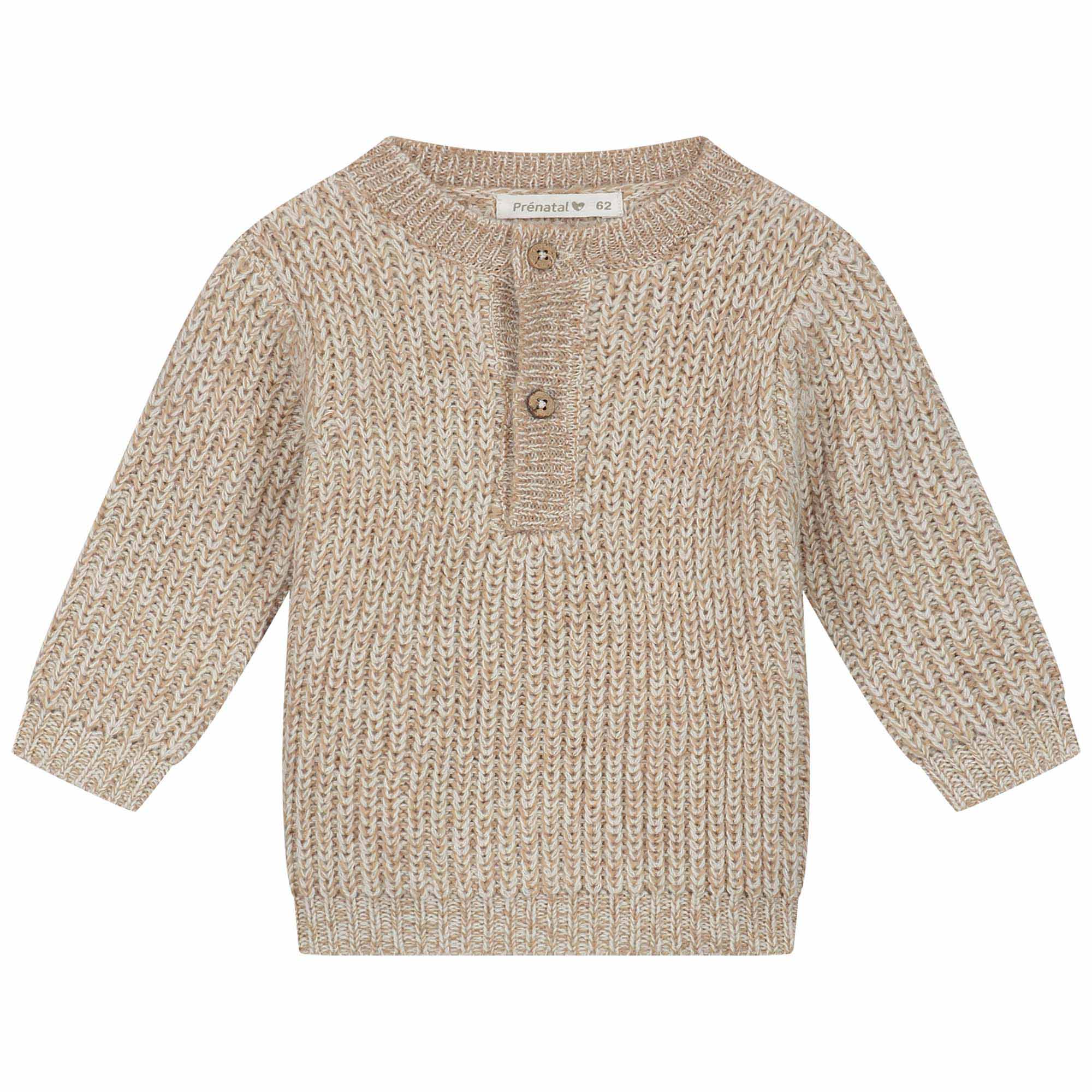 Prénatal baby trui lange mouwen effen beige