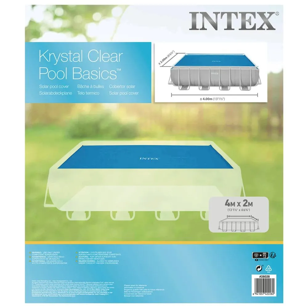 Intex Solar-Poolabdeckung aus Polyethylen 378x186 cm
