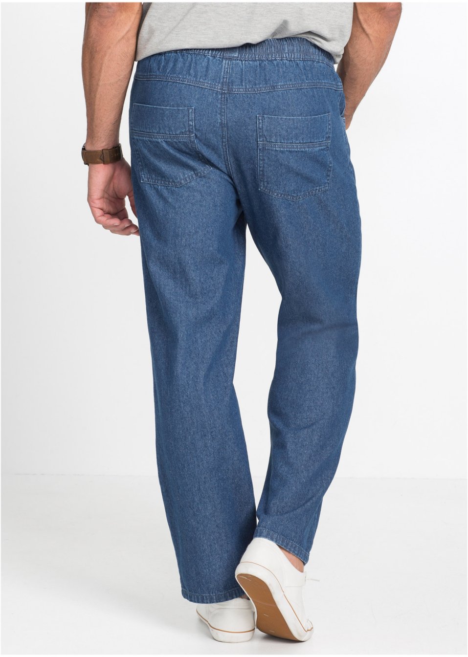 Pantalon taille extensible Classic Fit, Straight