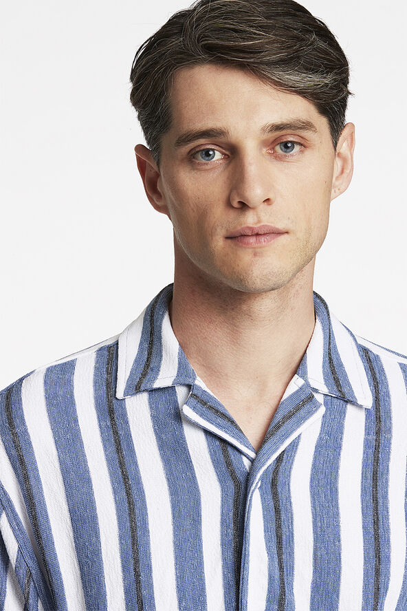 Lindbergh Knitted resort collar S/S Dark blue