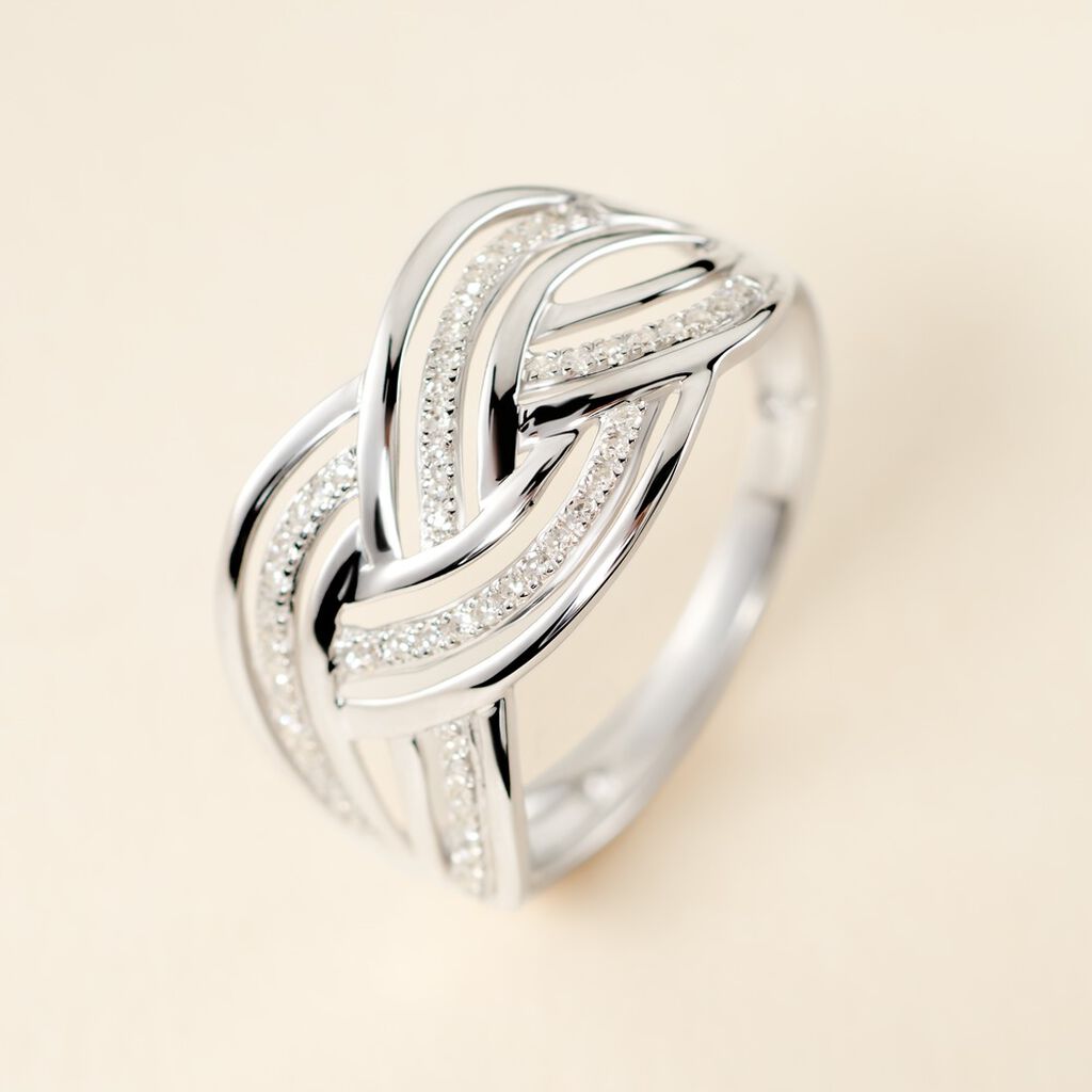 Bague Leopoldine Or Blanc Diamant