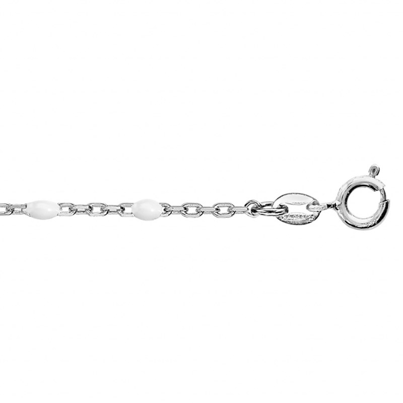 Bracelet argent - Olives blanches