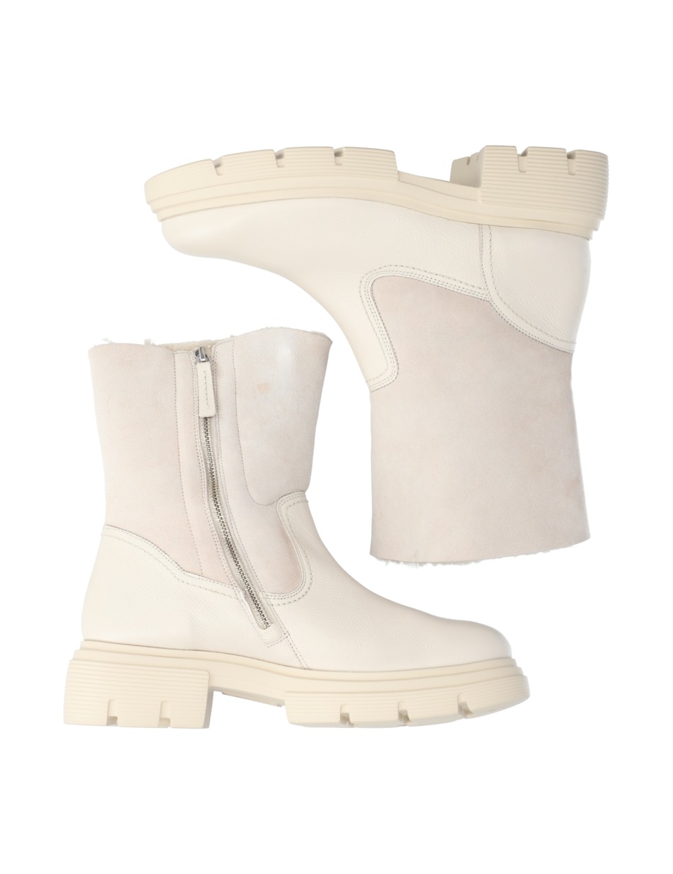 Lederkombination Boot
