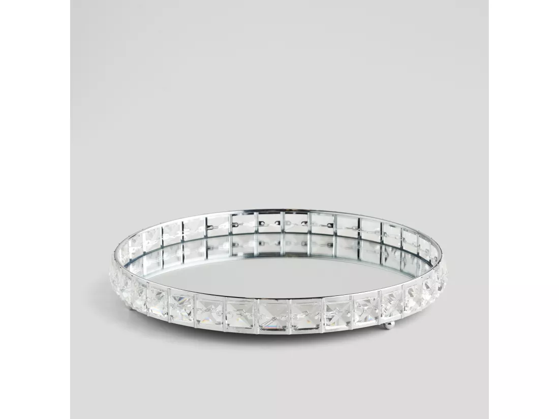 Plateau Glis argent moyen 4 x 30