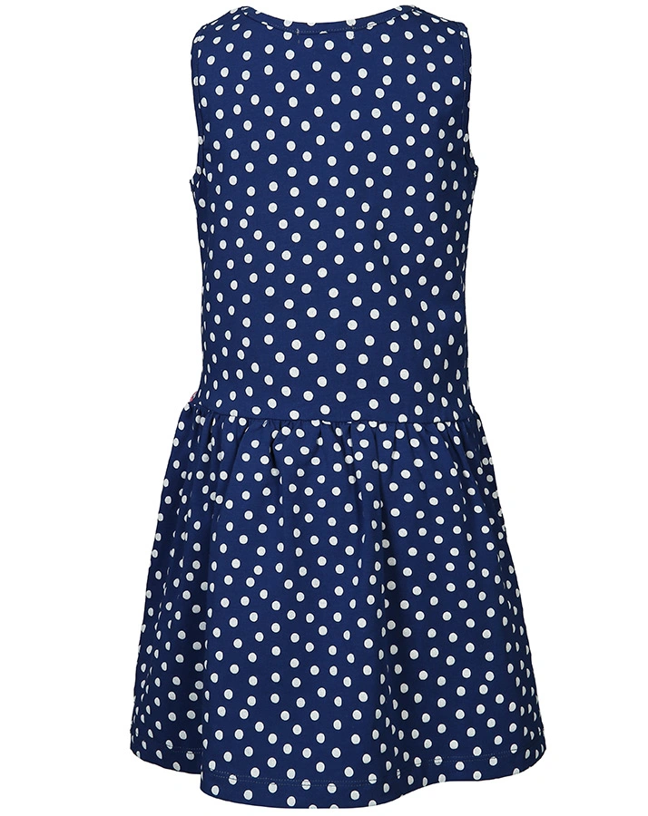 Kleid SCHLEIFCHEN gepunktet in royalblau/weiß