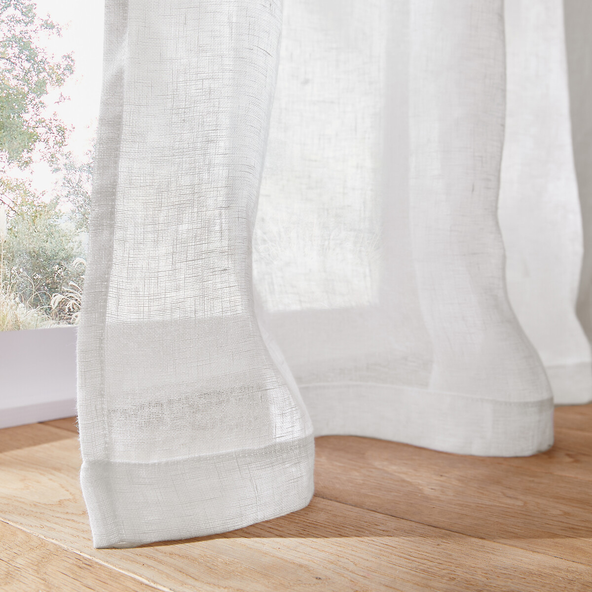 LA REDOUTE INTERIEURS<br>Cortina de linho com ilhós, Onega