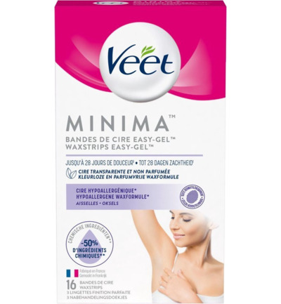 Veet Minima wasstrip oksel (16 stuks)