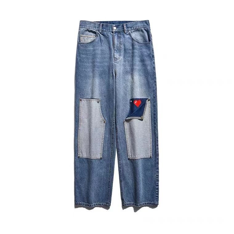 GRAYCIOUS - Wijde jeans met hartpaneel