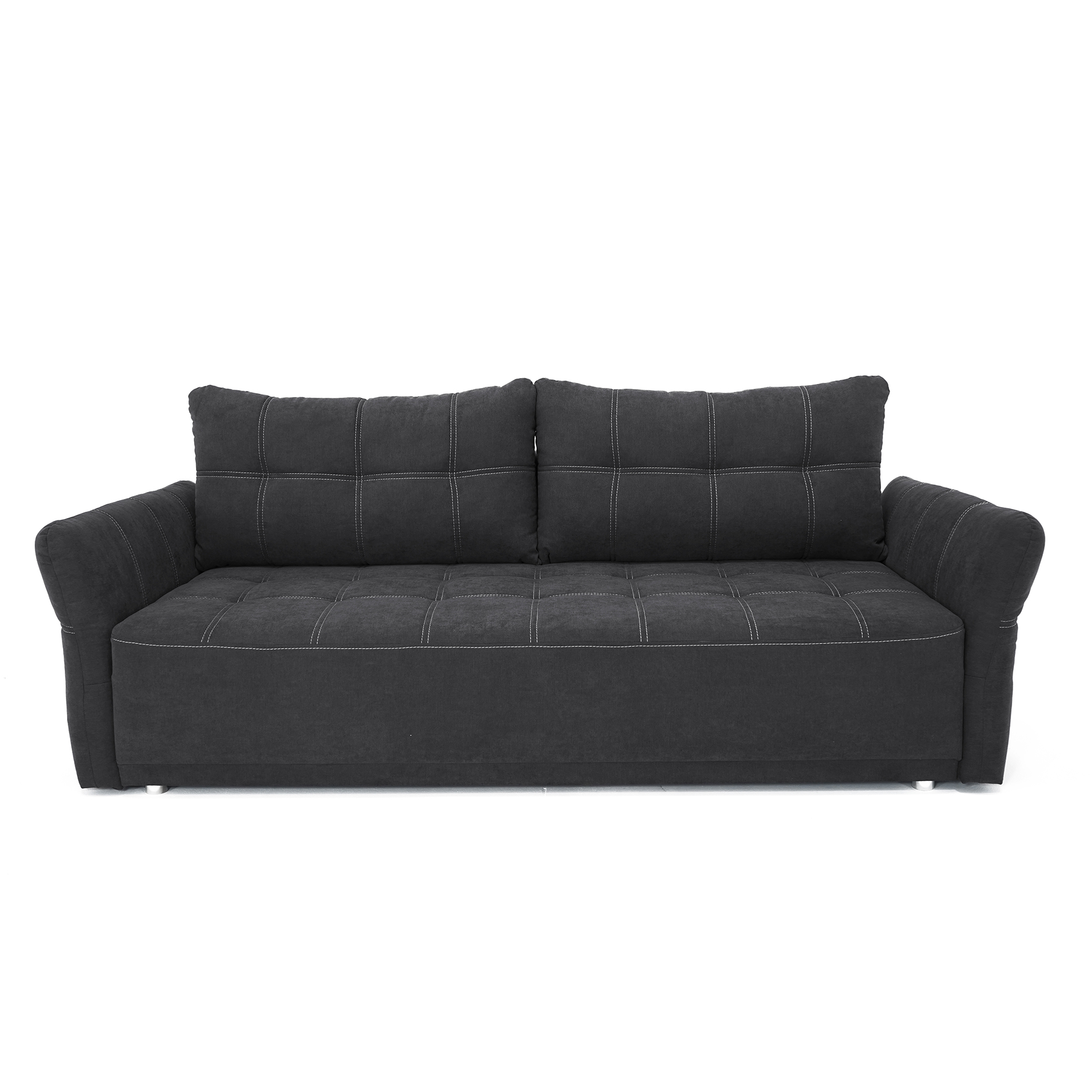 Schlafsofa - schwarz - regulierbare Armlehnen
