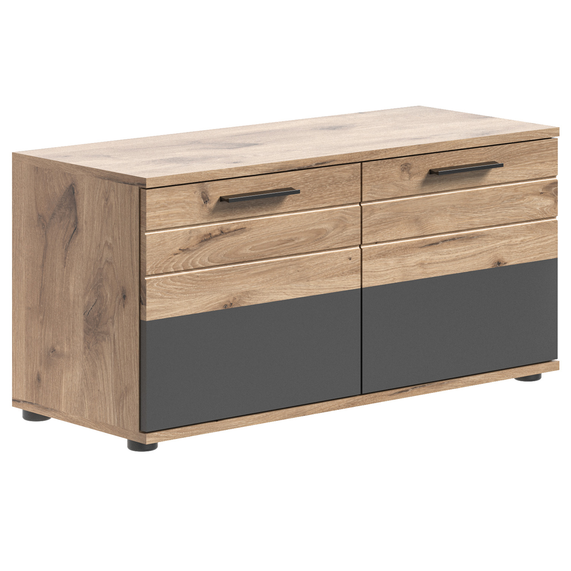 Garderobenbank MASON - Nox Oak-Basalt grau - 90 cm