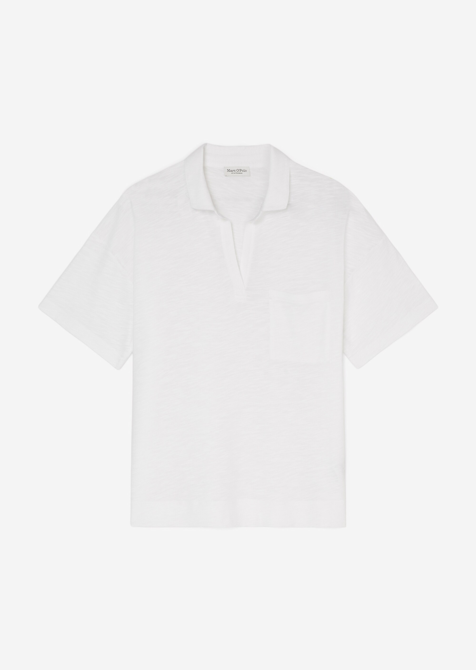 Polo-T-Shirt regularaus Organic Cotton-Viskose-Mix