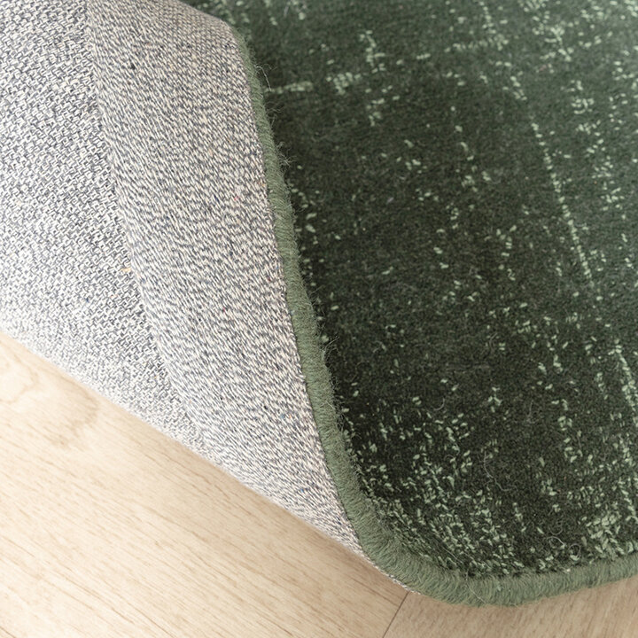 Viscose vloerkleed - Jean Donkergroen