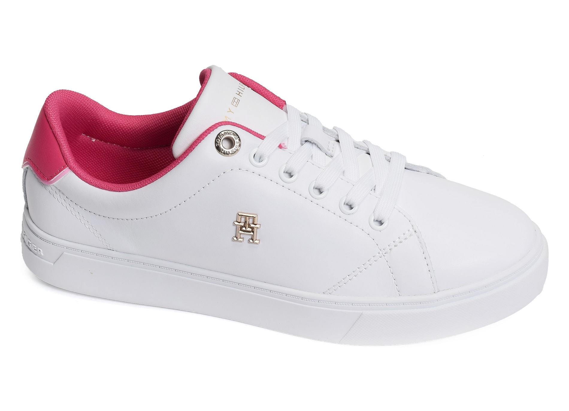 Elevated essential court sneaker 7377 blanc rose