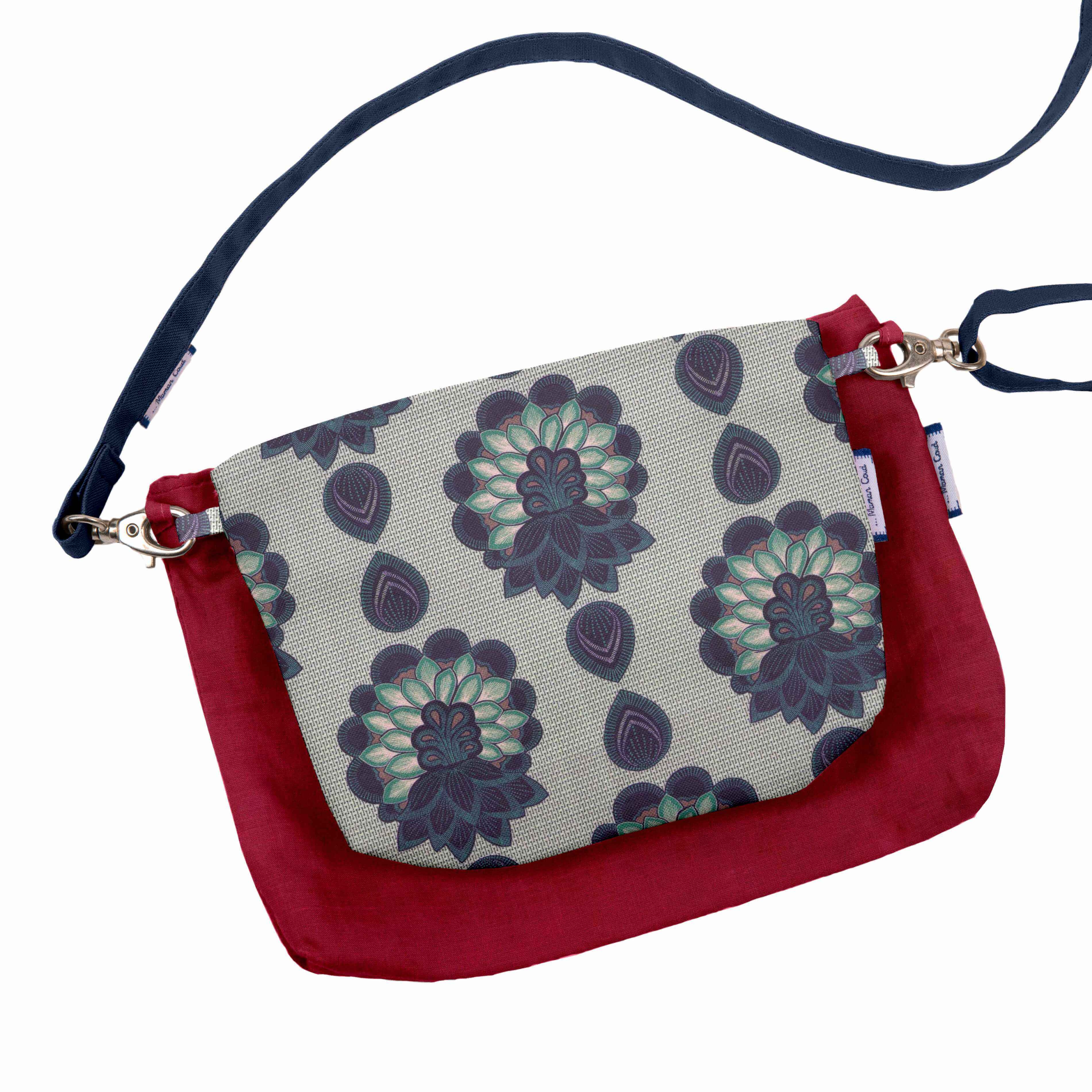 Mini Pochette Tissu Lotus Vert