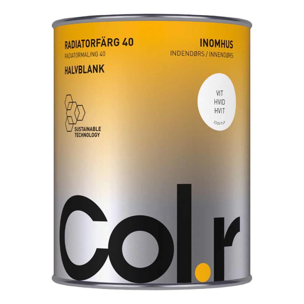 RADIATORMALING COL.R HVIT 1L