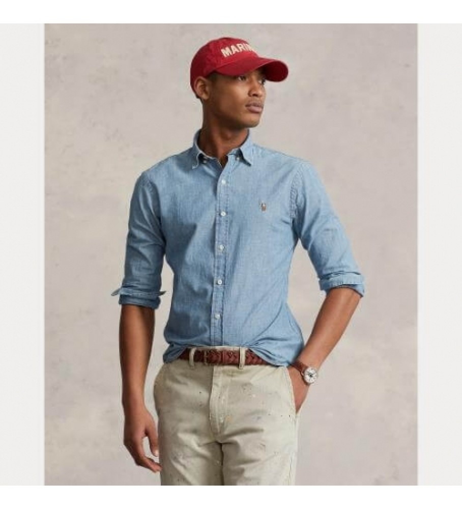 Camisa azul Ralph Lauren Polo Ralph Lauren Chambray Slim Fit