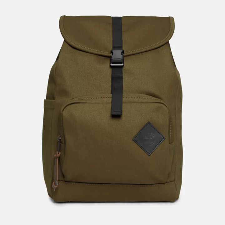 Mochila de lona feminina verde