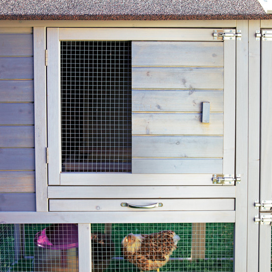 Poulailler Guardiana bois pour 6 poules avec pondoir - 270x106x145 cm