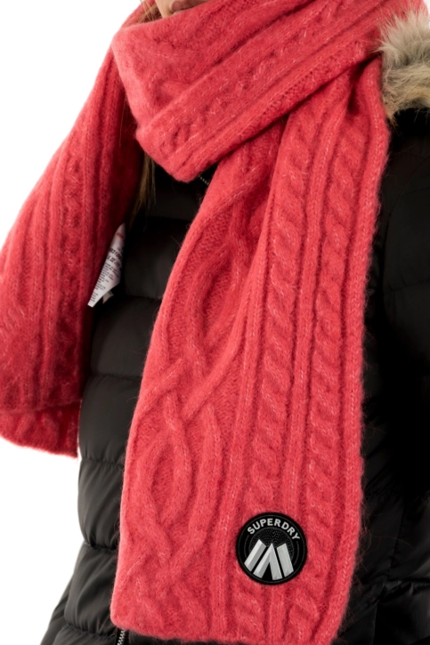 Echarpe superdry cable luxe l6w cord pink