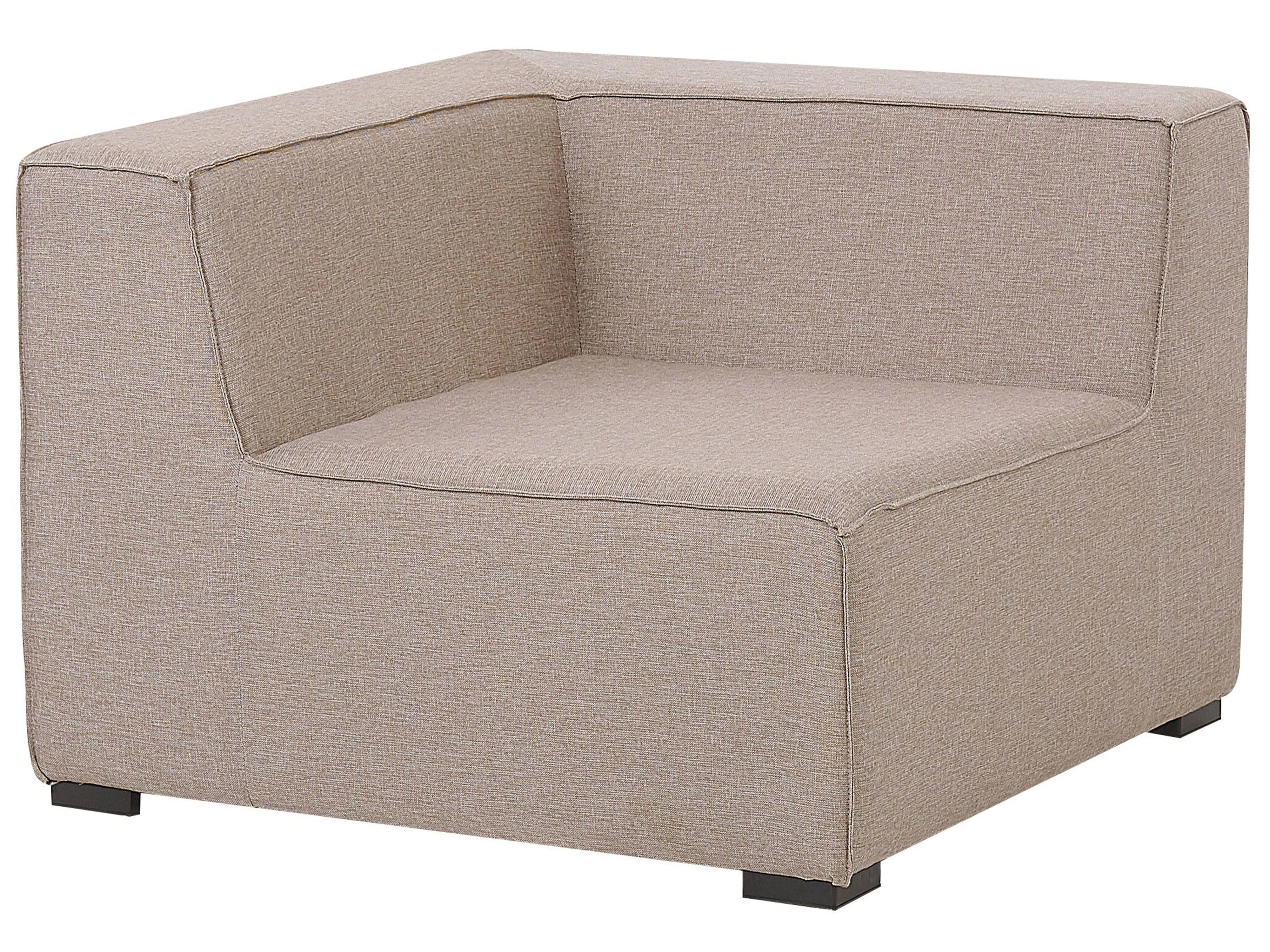 Tuin hoekbank met ottomaan 7-zits AREZZO rechtszijdig modulair Beige